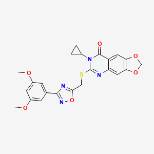 molecular formula C23H20N4O6S B2434358 1-{4-[(环丙基羰基)氨基]苯基}-N-(四氢呋喃-2-基甲基)环丙烷甲酰胺 CAS No. 1112027-96-9