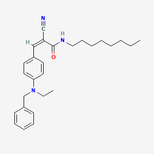 molecular formula C27H35N3O B2434366 (Z)-3-[4-[Benzyl(ethyl)amino]phenyl]-2-cyano-N-octylprop-2-enamide CAS No. 474480-12-1