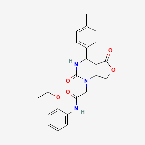molecular formula C23H23N3O5 B2434373 2-(2,5-二氧代-4-(对甲苯基)-3,4-二氢呋喃[3,4-d]嘧啶-1(2H,5H,7H)-基)-N-(2-乙氧苯基)乙酰胺 CAS No. 1251593-43-7