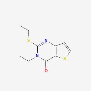 molecular formula C10H12N2OS2 B2434379 3-乙基-2-(乙硫基)噻吩并[3,2-d]嘧啶-4(3H)-酮 CAS No. 1326926-80-0