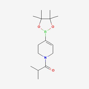 molecular formula C15H26BNO3 B2434389 1-Isobutyryl-5,6-dihydro-2H-pyridine-4-boronic acid, pinacol ester CAS No. 2096334-79-9