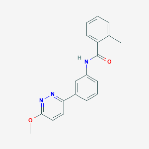 molecular formula C19H17N3O2 B2434395 N-(3-(6-methoxypyridazin-3-yl)phenyl)-2-methylbenzamide CAS No. 899986-23-3
