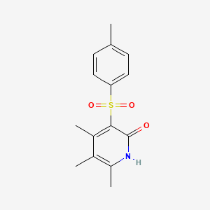 molecular formula C15H17NO3S B2434398 4,5,6-trimethyl-3-[(4-methylphenyl)sulfonyl]-2(1H)-pyridinone CAS No. 321431-56-5