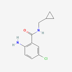 molecular formula C11H13ClN2O B2434400 2-氨基-5-氯-N-(环丙甲基)苯甲酰胺 CAS No. 219689-55-1