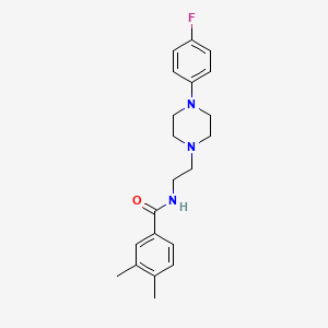 molecular formula C21H26FN3O B2434403 N-(2-(4-(4-fluorophenyl)piperazin-1-yl)ethyl)-3,4-dimethylbenzamide CAS No. 1049369-11-0