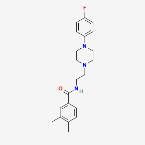 molecular formula C21H26FN3O B2434403 N-(2-(4-(4-fluorophényl)pipérazin-1-yl)éthyl)-3,4-diméthylbenzamide CAS No. 1049369-11-0