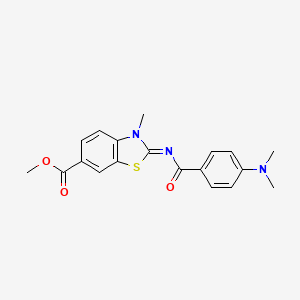 (E)-methyl 2-((4-(dimethylamino)benzoyl)imino)-3-methyl-2,3-dihydrobenzo[d]thiazole-6-carboxylate
