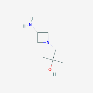 molecular formula C7H16N2O B2434409 1-(3-Aminoazetidin-1-yl)-2-methylpropan-2-ol CAS No. 1482146-49-5