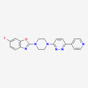 6-Fluoro-2-[4-(6-pyridin-4-ylpyridazin-3-yl)piperazin-1-yl]-1,3-benzoxazole