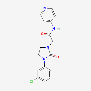 molecular formula C16H15ClN4O2 B2434416 2-(3-(3-chlorophenyl)-2-oxoimidazolidin-1-yl)-N-(pyridin-4-yl)acetamide CAS No. 1257550-22-3