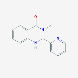 molecular formula C14H13N3O B2434417 3-methyl-2-(pyridin-2-yl)-2,3-dihydroquinazolin-4(1H)-one CAS No. 1245570-00-6