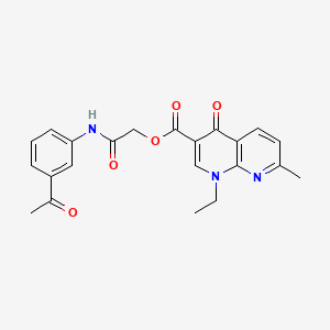 molecular formula C22H21N3O5 B2434418 [2-(3-Acetylanilino)-2-oxoethyl] 1-ethyl-7-methyl-4-oxo-1,8-naphthyridine-3-carboxylate CAS No. 478862-72-5