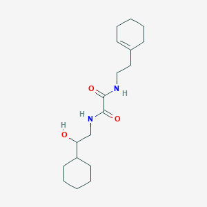 molecular formula C18H30N2O3 B2434419 N1-(2-(环己-1-烯-1-基)乙基)-N2-(2-环己基-2-羟基乙基)草酰胺 CAS No. 1351620-76-2