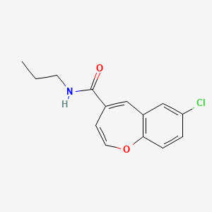 molecular formula C14H14ClNO2 B2434420 7-chloro-N-propyl-1-benzoxepine-4-carboxamide CAS No. 950334-49-3