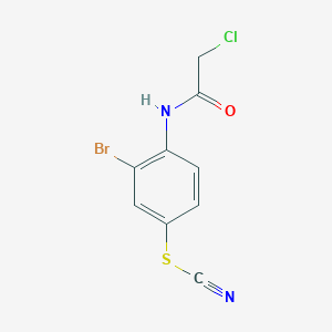 N-[2-bromo-4-(cyanosulfanyl)phenyl]-2-chloroacetamide