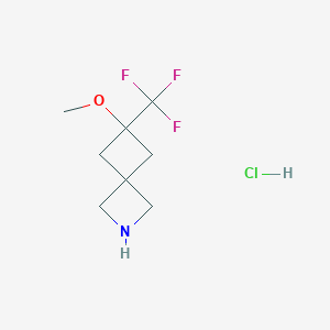 B2434423 6-Methoxy-6-(trifluoromethyl)-2-azaspiro[3.3]heptane;hydrochloride CAS No. 2361644-13-3