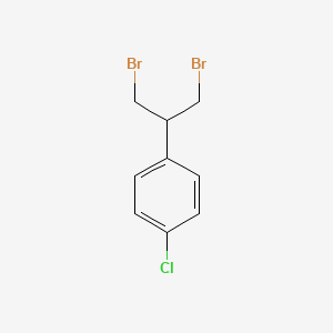 molecular formula C9H9Br2Cl B2434424 1-Chloro-4-(1,3-dibromopropan-2-yl)benzene CAS No. 1536023-37-6