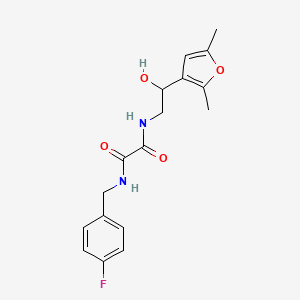 molecular formula C17H19FN2O4 B2434428 N1-(2-(2,5-二甲基呋喃-3-基)-2-羟乙基)-N2-(4-氟苄基)草酰胺 CAS No. 2309602-96-6