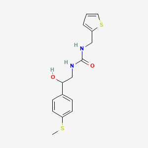 molecular formula C15H18N2O2S2 B2434439 1-(2-Hydroxy-2-(4-(methylthio)phenyl)ethyl)-3-(thiophen-2-ylmethyl)urea CAS No. 1448079-41-1
