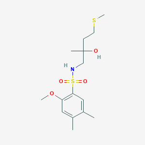 molecular formula C15H25NO4S2 B2434441 N-(2-hydroxy-2-methyl-4-(methylthio)butyl)-2-methoxy-4,5-dimethylbenzenesulfonamide CAS No. 1396675-82-3