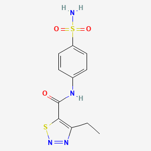 4-ethyl-N-(4-sulfamoylphenyl)thiadiazole-5-carboxamide