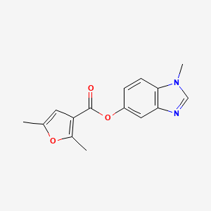 molecular formula C15H14N2O3 B2434446 1-methyl-1H-benzo[d]imidazol-5-yl 2,5-dimethylfuran-3-carboxylate CAS No. 1351607-43-6