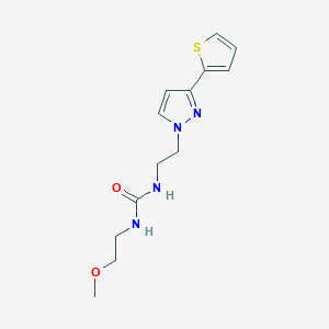 molecular formula C13H18N4O2S B2434447 1-(2-甲氧基乙基)-3-(2-(3-(噻吩-2-基)-1H-吡唑-1-基)乙基)脲 CAS No. 1797822-65-1