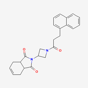 molecular formula C24H24N2O3 B2434450 2-{1-[3-(Naphthalen-1-yl)propanoyl]azetidin-3-yl}-2,3,3a,4,7,7a-hexahydro-1H-isoindole-1,3-dion CAS No. 1904073-60-4