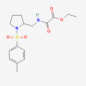 Ethyl 2-oxo-2-(((1-tosylpyrrolidin-2-yl)methyl)amino)acetate