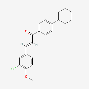 (E)-3-(3-chloro-4-methoxyphenyl)-1-(4-cyclohexylphenyl)prop-2-en-1-one