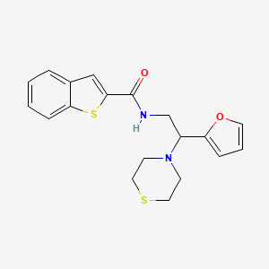 N-(2-(furan-2-yl)-2-thiomorpholinoethyl)benzo[b]thiophene-2-carboxamide