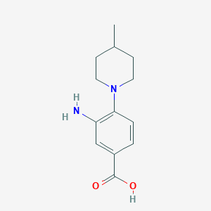 3-Amino-4-(4-methylpiperidin-1-yl)benzoic acid