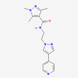 1,3,5-trimethyl-N-{2-[4-(pyridin-4-yl)-1H-pyrazol-1-yl]ethyl}-1H-pyrazole-4-carboxamide