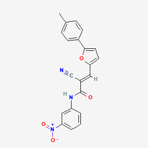 (E)-2-cyano-N-(3-nitrophenyl)-3-(5-(p-tolyl)furan-2-yl)acrylamide