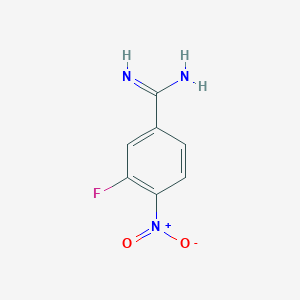 molecular formula C7H6FN3O2 B2434502 3-Fluoro-4-nitro-benzamidine CAS No. 1260813-64-6