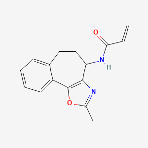 molecular formula C16H16N2O2 B2434508 N-(4-Methyl-3-oxa-5-azatricyclo[8.4.0.02,6]tetradeca-1(14),2(6),4,10,12-pentaen-7-yl)prop-2-enamide CAS No. 2305295-77-4