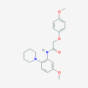 molecular formula C21H26N2O4 B243451 2-(4-Methoxy-phenoxy)-N-(5-methoxy-2-piperidin-1-yl-phenyl)-acetamide 