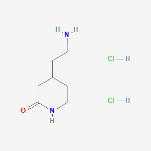 molecular formula C7H16Cl2N2O B2434517 4-(2-Aminoethyl)piperidin-2-one;dihydrochloride CAS No. 2378502-78-2