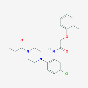 N-[5-chloro-2-(4-isobutyryl-1-piperazinyl)phenyl]-2-(2-methylphenoxy)acetamide