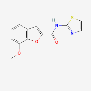 molecular formula C14H12N2O3S B2434525 7-ethoxy-N-(thiazol-2-yl)benzofuran-2-carboxamide CAS No. 921801-55-0