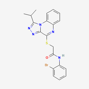 molecular formula C20H18BrN5OS B2434527 N-(2-bromophenyl)-2-[(1-isopropyl[1,2,4]triazolo[4,3-a]quinoxalin-4-yl)thio]acetamide CAS No. 1357718-85-4