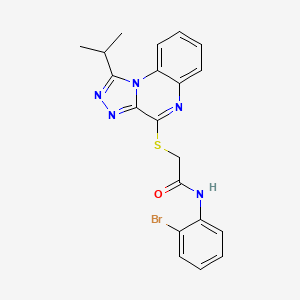 molecular formula C20H18BrN5OS B2434527 N-(2-溴苯基)-2-[(1-异丙基[1,2,4]三唑并[4,3-a]喹喔啉-4-基)硫代]乙酰胺 CAS No. 1357718-85-4