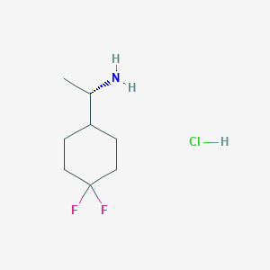 molecular formula C8H16ClF2N B2434536 (1S)-1-(4,4-Difluorocyclohexyl)ethanamine;hydrochloride CAS No. 1642298-84-7