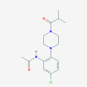 molecular formula C16H22ClN3O2 B243454 N-[5-chloro-2-(4-isobutyryl-1-piperazinyl)phenyl]acetamide 