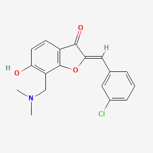 (Z)-2-(3-chlorobenzylidene)-7-((dimethylamino)methyl)-6-hydroxybenzofuran-3(2H)-one