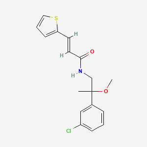 molecular formula C17H18ClNO2S B2434548 (E)-N-(2-(3-chlorophenyl)-2-methoxypropyl)-3-(thiophen-2-yl)acrylamide CAS No. 1799241-34-1