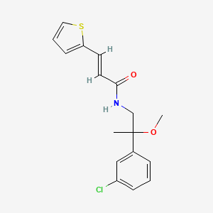 molecular formula C17H18ClNO2S B2434548 (E)-N-(2-(3-氯苯基)-2-甲氧基丙基)-3-(噻吩-2-基)丙烯酰胺 CAS No. 1799241-34-1