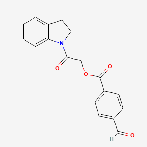 [2-(2,3-Dihydroindol-1-yl)-2-oxoethyl] 4-formylbenzoate