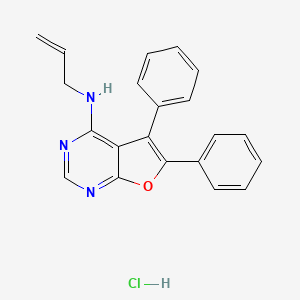 molecular formula C21H18ClN3O B2434556 N-Allyl-5,6-Diphenylfuro[2,3-d]pyrimidin-4-amin-Hydrochlorid CAS No. 1216541-67-1