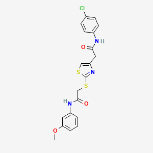 N-(4-chlorophenyl)-2-(2-((2-((3-methoxyphenyl)amino)-2-oxoethyl)thio)thiazol-4-yl)acetamide